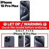 iPhone 15 Pro Max Gehard beschermglas met Zwarte Rand (Screenprotector)