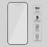 iPhone 15 Pro Max Gehard beschermglas met Zwarte Rand (Screenprotector)