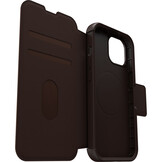 iPhone 15 Otterbox Strada Case leren bookcase hoesje - Bruin