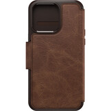 iPhone 15 Pro Max Otterbox Strada Case leren bookcase hoesje - Bruin