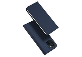 Dux Ducis - iPhone 15 - Slim bookcase hoesje - Donkerblauw