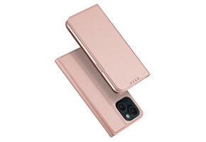 Dux Ducis - iPhone 15 - Slim bookcase hoesje - Rose Goud