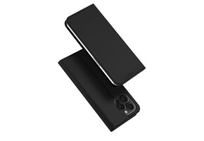 Dux Ducis - iPhone 15 Pro - Slim bookcase hoesje - Zwart