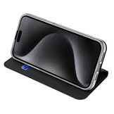 iPhone 15 Pro Slim Bookcase hoesje - Zwart