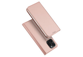 Dux Ducis - iPhone 15 Pro - Slim bookcase hoesje - Rose Goud
