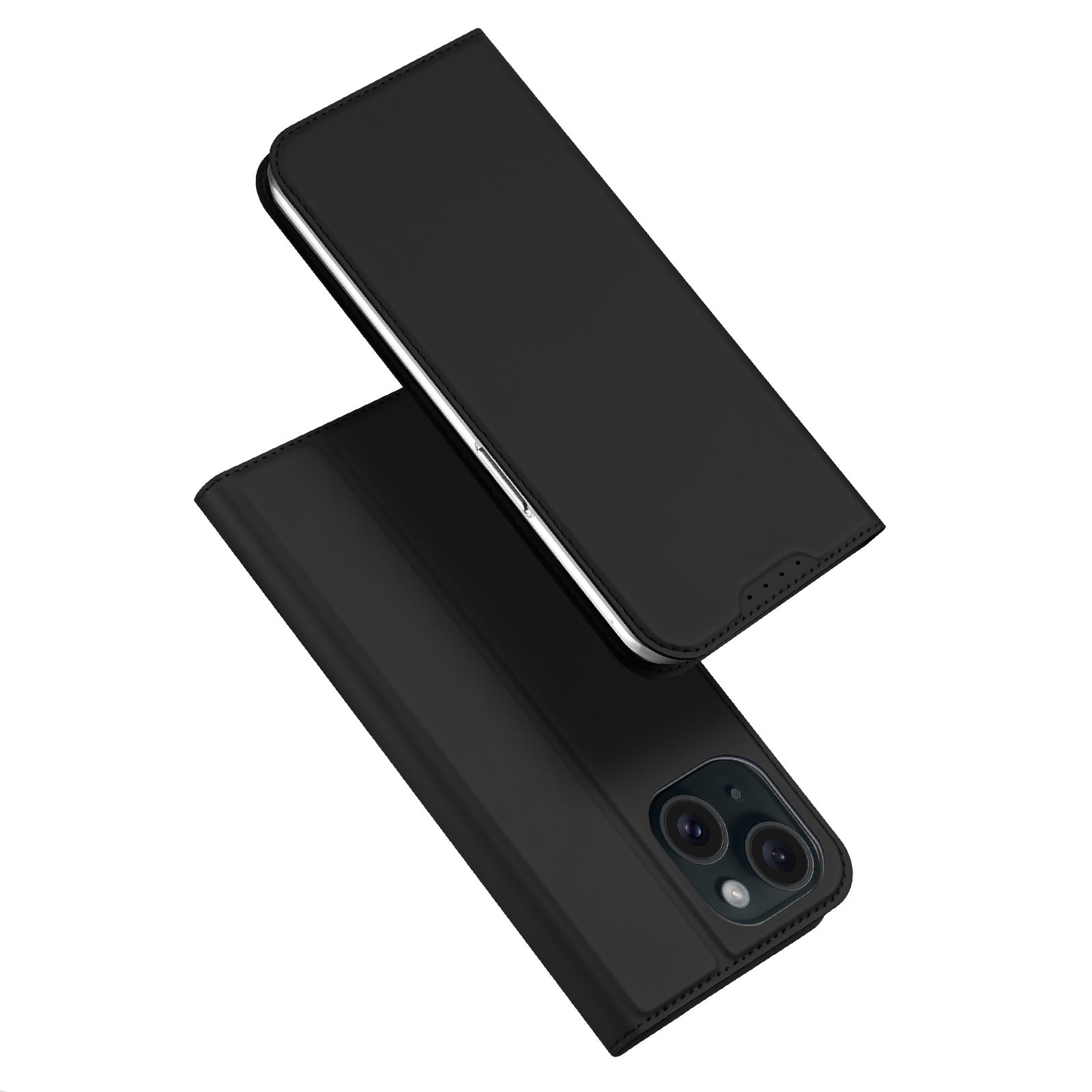 Dux Ducis - iPhone 15 Plus - Slim bookcase hoesje - Zwart