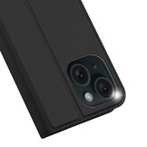 iPhone 15 Plus Slim Bookcase hoesje - Zwart