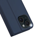 iPhone 15 Plus Slim Bookcase hoesje - Donkerblauw