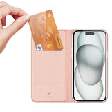 iPhone 15 Plus Slim Bookcase hoesje - Rose Goud