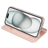 iPhone 15 Plus Slim Bookcase hoesje - Rose Goud