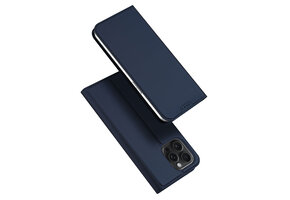 Dux Ducis - iPhone 15 Pro Max - Slim bookcase hoesje - Donkerblauw