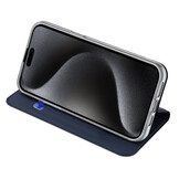 iPhone 15 Pro Max Slim Bookcase hoesje - Donkerblauw