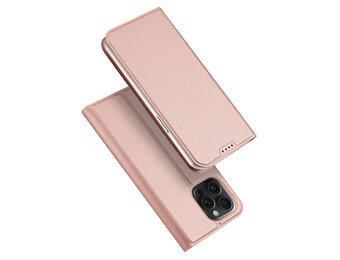 Dux Ducis - iPhone 15 Pro Max - Slim bookcase hoesje - Rose Goud