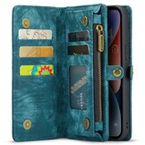 iPhone 15 Pro Max Vintage 2 in 1 portemonnee hoes - Lichtblauw