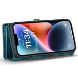 iPhone 15 Pro Vintage 2 in 1 portemonnee hoes - Lichtblauw