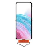 Samsung Galaxy Z Flip5  Hoes met band - Wit/Oranje