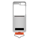 Samsung Galaxy Z Flip5  Hoes met band - Wit/Oranje