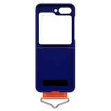 Samsung Galaxy Z Flip5  Hoes met band - Blauw/Oranje