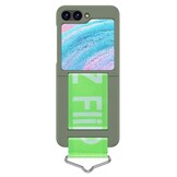 Samsung Galaxy Z Flip5  Hoes met band - Lichtgroen/Groen