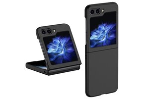 Lunso - Samsung Galaxy Z Flip5 - Backcover hoes - Zwart