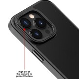 iPhone 15 Pro Max back cover hoesje - Metalen ring Zwart