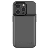 iPhone 15 Pro Max Powerbank hoesje 6000 mAh hoes - Zwart