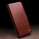 iPhone 15 Plus leren bookcase hoes - Bruin