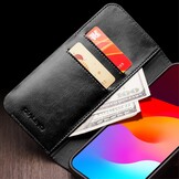 iPhone 15 Pro Max leren bookcase hoes - Zwart