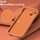 iPhone 15 Hoesje Flexibel silicone Backcover - Oranje + Gratis beschermglas