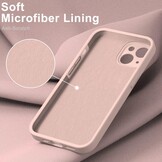 iPhone 15 Hoesje Flexibel silicone Backcover - Lichtroze + Gratis beschermglas