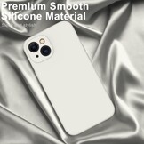 iPhone 15 Hoesje Flexibel silicone Backcover - Beige + Gratis beschermglas