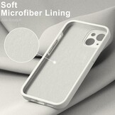 iPhone 15 Hoesje Flexibel silicone Backcover - Beige + Gratis beschermglas