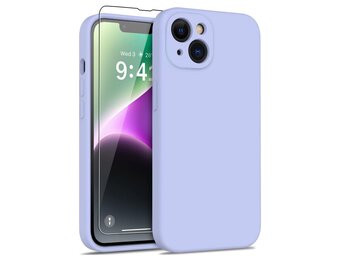 Lunso - iPhone 15 Plus - Hoesje Flexibel silicone Backcover - Lila