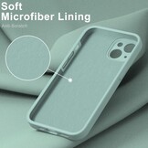 iPhone 15 Plus Hoesje Flexibel silicone Backcover - Mint groen + Gratis beschermglas
