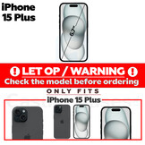 iPhone 15 Plus Hoesje Flexibel silicone Backcover - Lichtroze + Gratis beschermglas