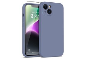 Lunso - iPhone 15 Plus - Hoesje Flexibel silicone Backcover - Lavendel