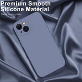 iPhone 15 Plus Hoesje Flexibel silicone Backcover - Lavendel + Gratis beschermglas