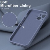 iPhone 15 Plus Hoesje Flexibel silicone Backcover - Lavendel + Gratis beschermglas
