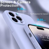 iPhone 15 Pro Hoesje Flexibel silicone Backcover - Lila + Gratis beschermglas