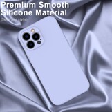 iPhone 15 Pro Hoesje Flexibel silicone Backcover - Lila + Gratis beschermglas