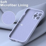 iPhone 15 Pro Hoesje Flexibel silicone Backcover - Lila + Gratis beschermglas