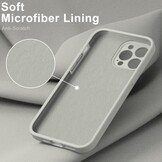 iPhone 15 Pro Hoesje Flexibel silicone Backcover - Beige + Gratis beschermglas