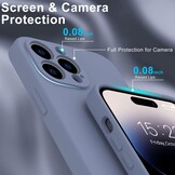 iPhone 15 Pro Hoesje Flexibel silicone Backcover - Lavendel + Gratis beschermglas