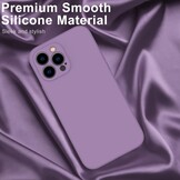 iPhone 15 Pro Hoesje Flexibel silicone Backcover - Paars + Gratis beschermglas