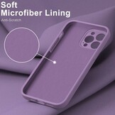 iPhone 15 Pro Hoesje Flexibel silicone Backcover - Paars + Gratis beschermglas
