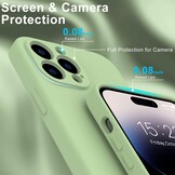 iPhone 15 Pro Hoesje Flexibel silicone Backcover - Lime Groen + Gratis beschermglas