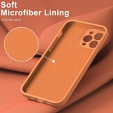 iPhone 15 Pro Max Hoesje Flexibel silicone Backcover - Oranje + Gratis beschermglas