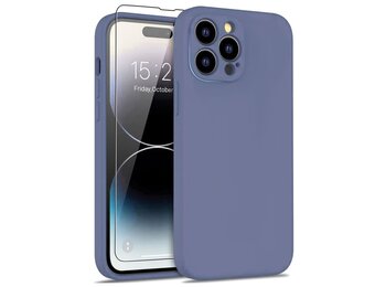 Lunso - iPhone 15 Pro Max - Hoesje Flexibel silicone Backcover - Lavendel