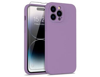 Lunso - iPhone 15 Pro Max - Hoesje Flexibel silicone Backcover - Paars