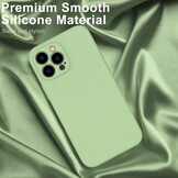 iPhone 15 Pro Max Hoesje Flexibel silicone Backcover - Lime Groen + Gratis beschermglas